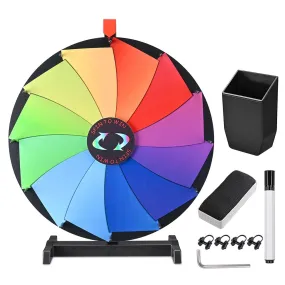 WinSpin 24" Pinwheel Dry Erase Tabletop Prize Wheel 12 Slot