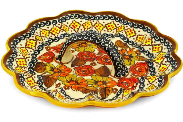 10" Egg Plate - Autumn Glow