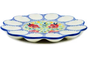 10" Egg Plate - Rainbow Field