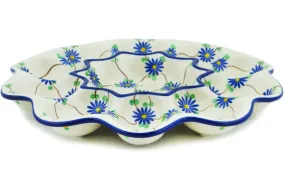 11" Egg Plate - Aster Trellis