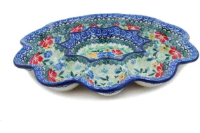 11" Egg Plate - Pansy Twins