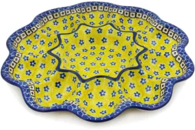 11" Egg Plate - Sunburst Daisies