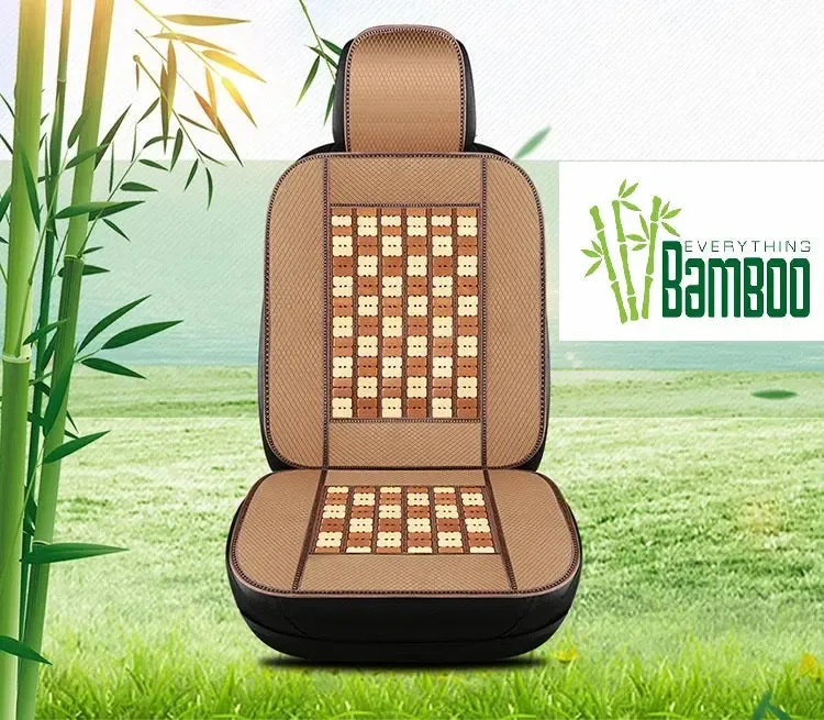 2 Pieces Bamboo Car Seat Cover Chair Sofa Lumbus Back Support Mat Cool Summer BSC07