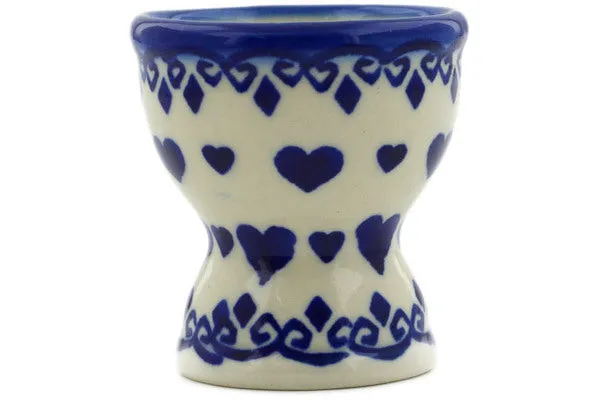 2" Egg Holder - Blue Valentine Hearts