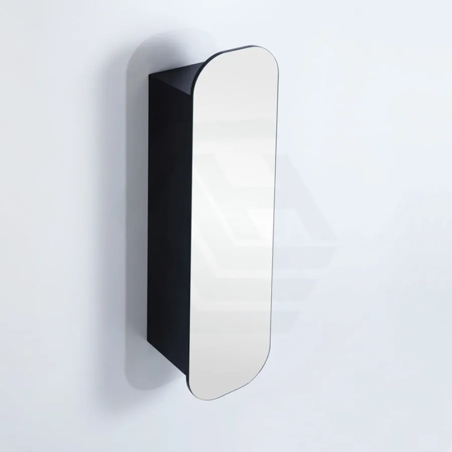 400x1500mm Wall Hung PVC Shaving Cabinet Matt Black Finish Pencil Mirror for Bathroom