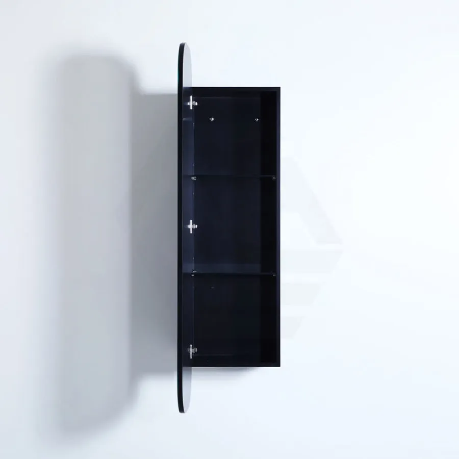 400x1500mm Wall Hung PVC Shaving Cabinet Matt Black Finish Pencil Mirror for Bathroom