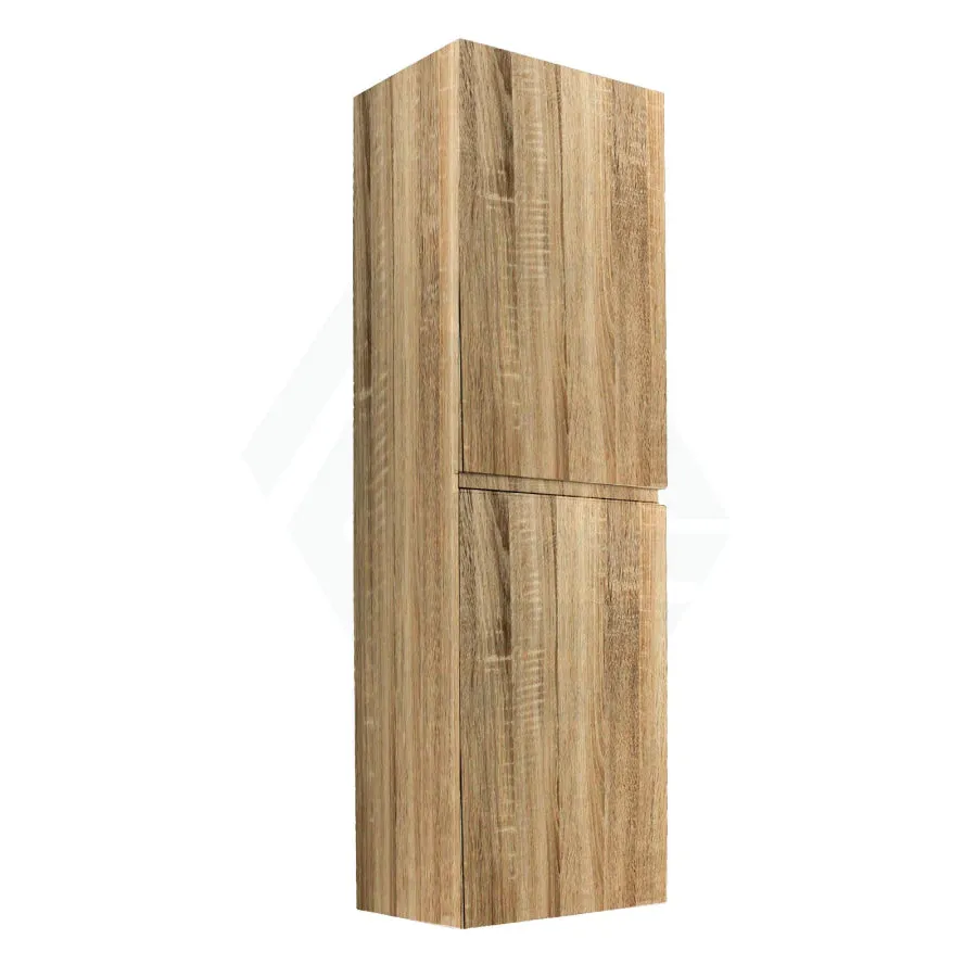 400x300x1350mm Wall Hung Bathroom Cabinet Tall Boy White Oak PVC Filmed MDF Board