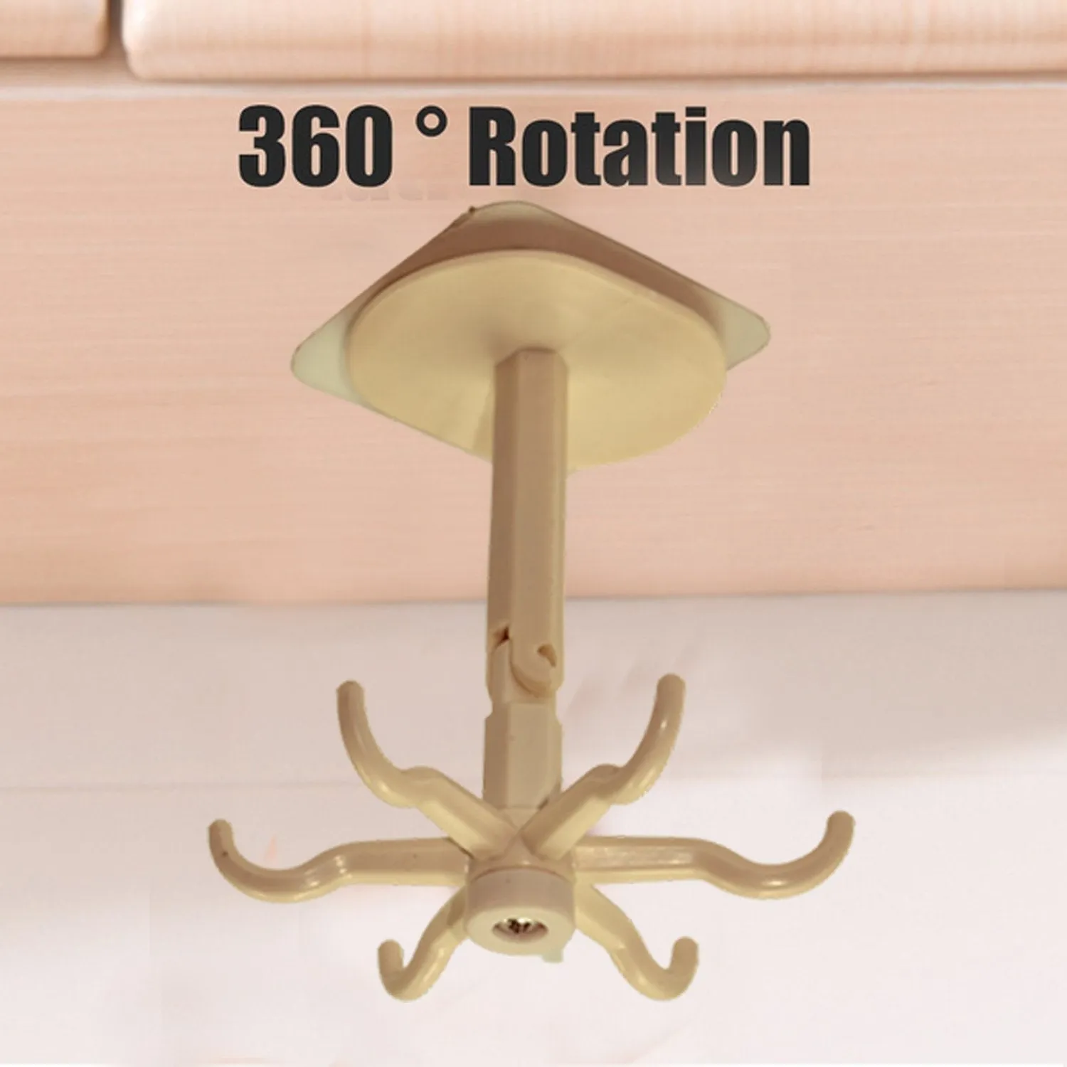 4644 360° Rotating Folding Hook Self-Adhesive Waterproof Wall Mounted Hook