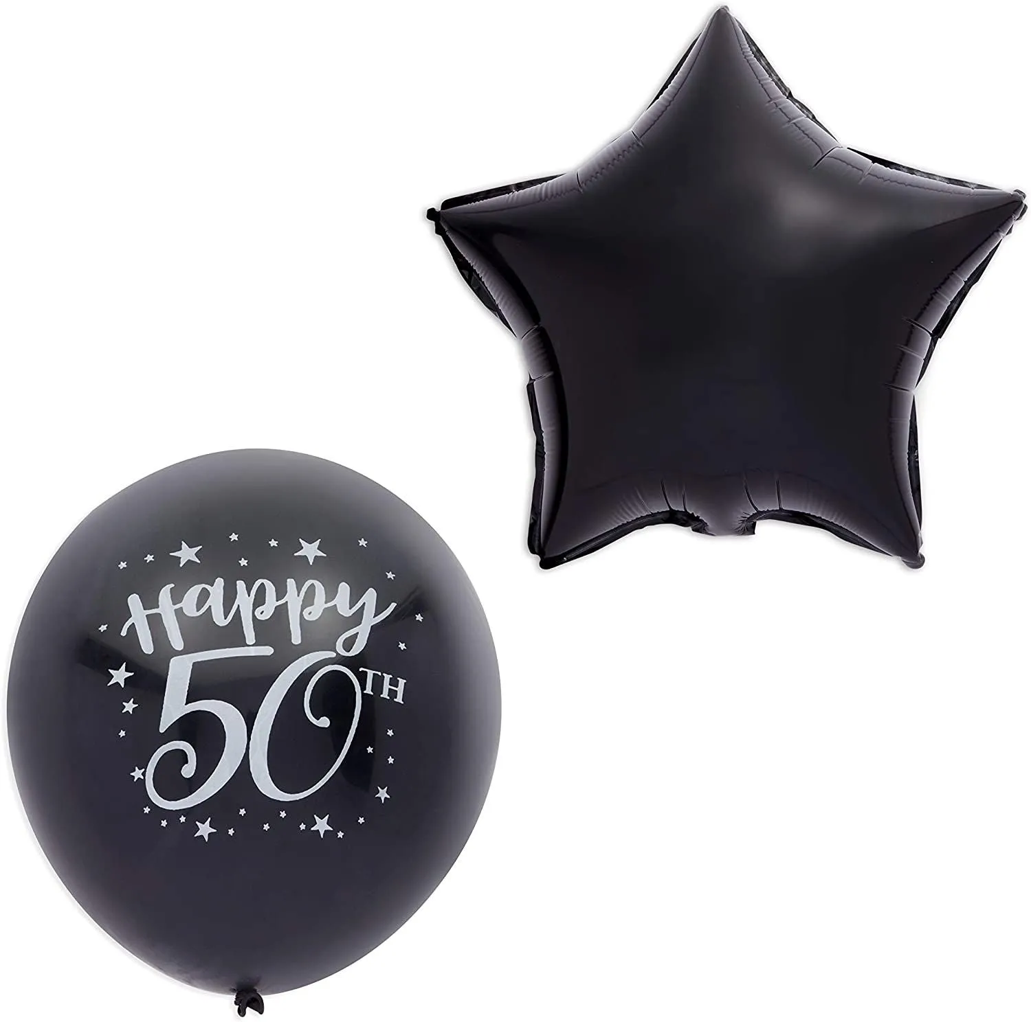 50th Birthday Decorations, Balloons, Cake Toppers and Party Banner (49 Pieces)