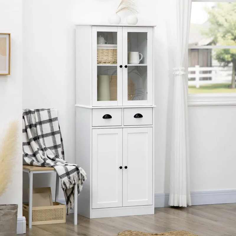 61" Freestanding Kitchen Pantry - White