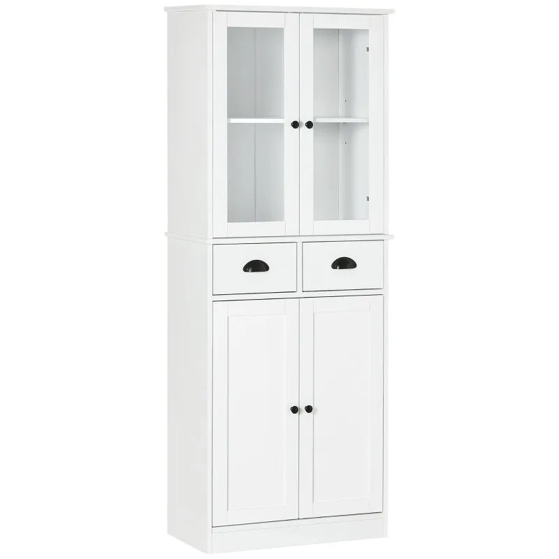 61" Freestanding Kitchen Pantry - White