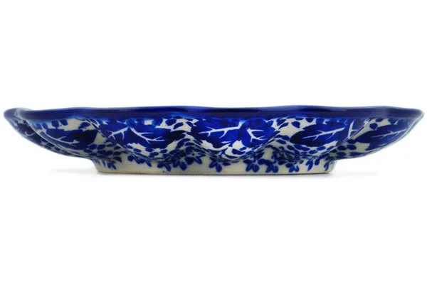 8" Egg Plate - Cobalt Fantasy