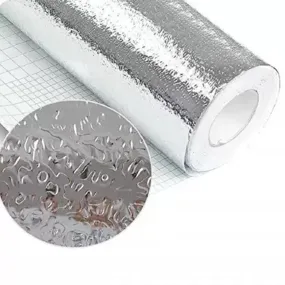 9075 Aluminium foil for Kitchen and Aluminium Foil Paper Sticker Roll for Kitchen Wall, Drawers. (45cmx2Meter)