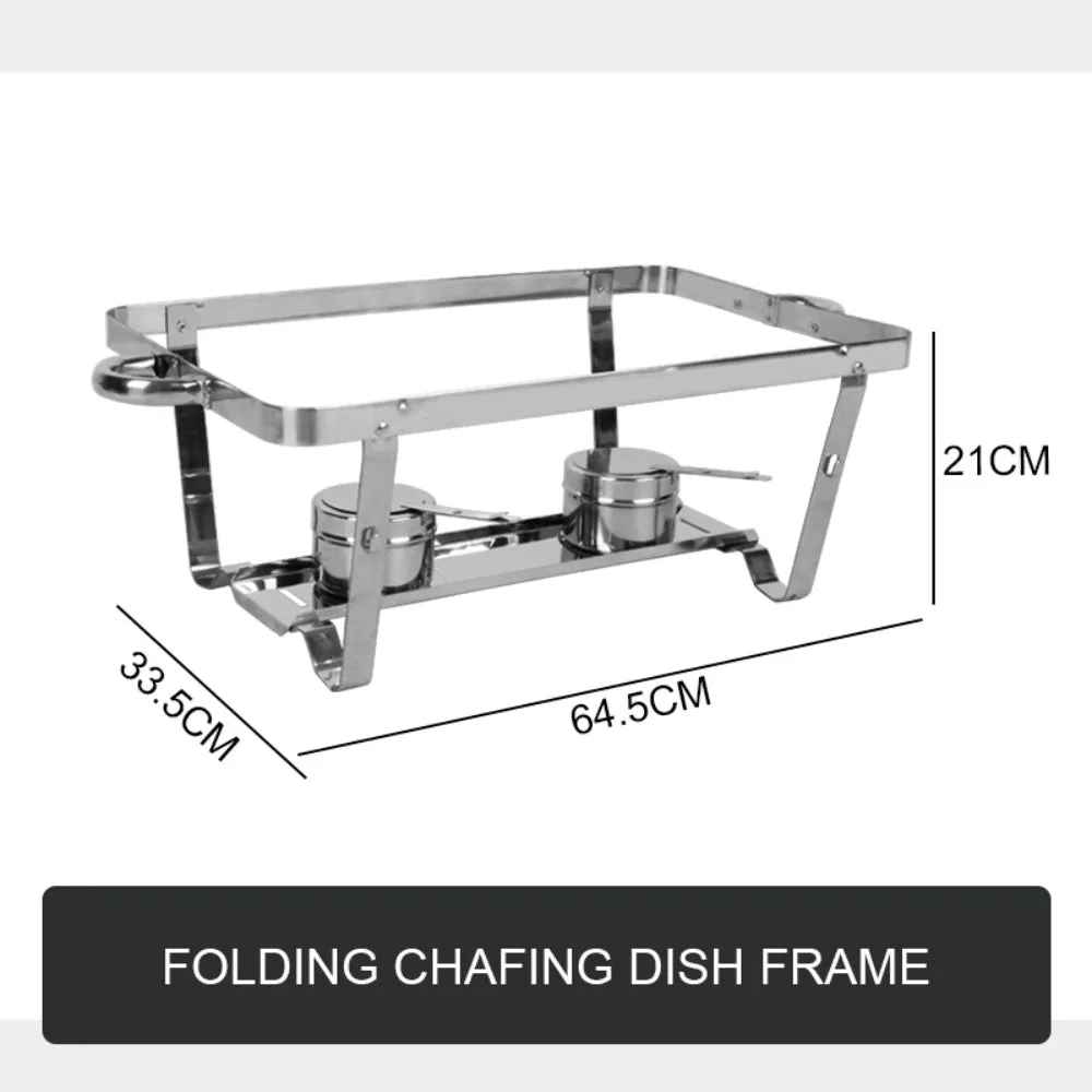 9L Stainless Steel Chafing Dish Set Food Warmer with Fuel Holders