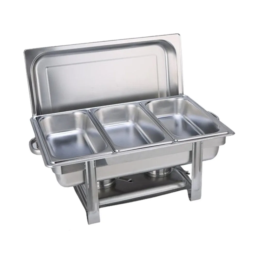 9L Stainless Steel Chafing Dish Set with Foldable Frame