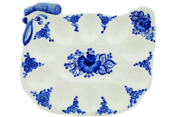 9" Egg Plate - Retro Cobalt