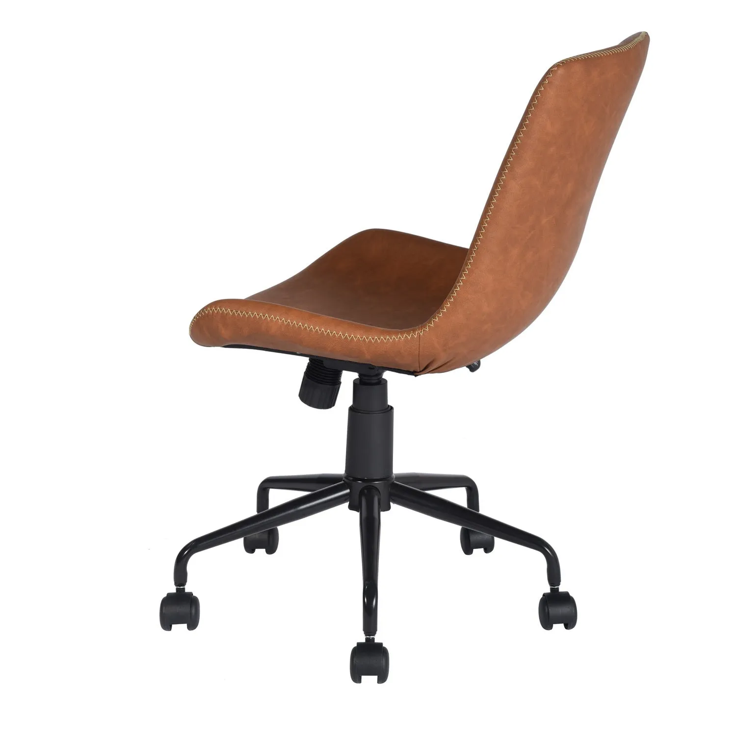 Adjustable Height 360 Degree Swivel Soft Faux Leather For Task Chair - HomyCasa