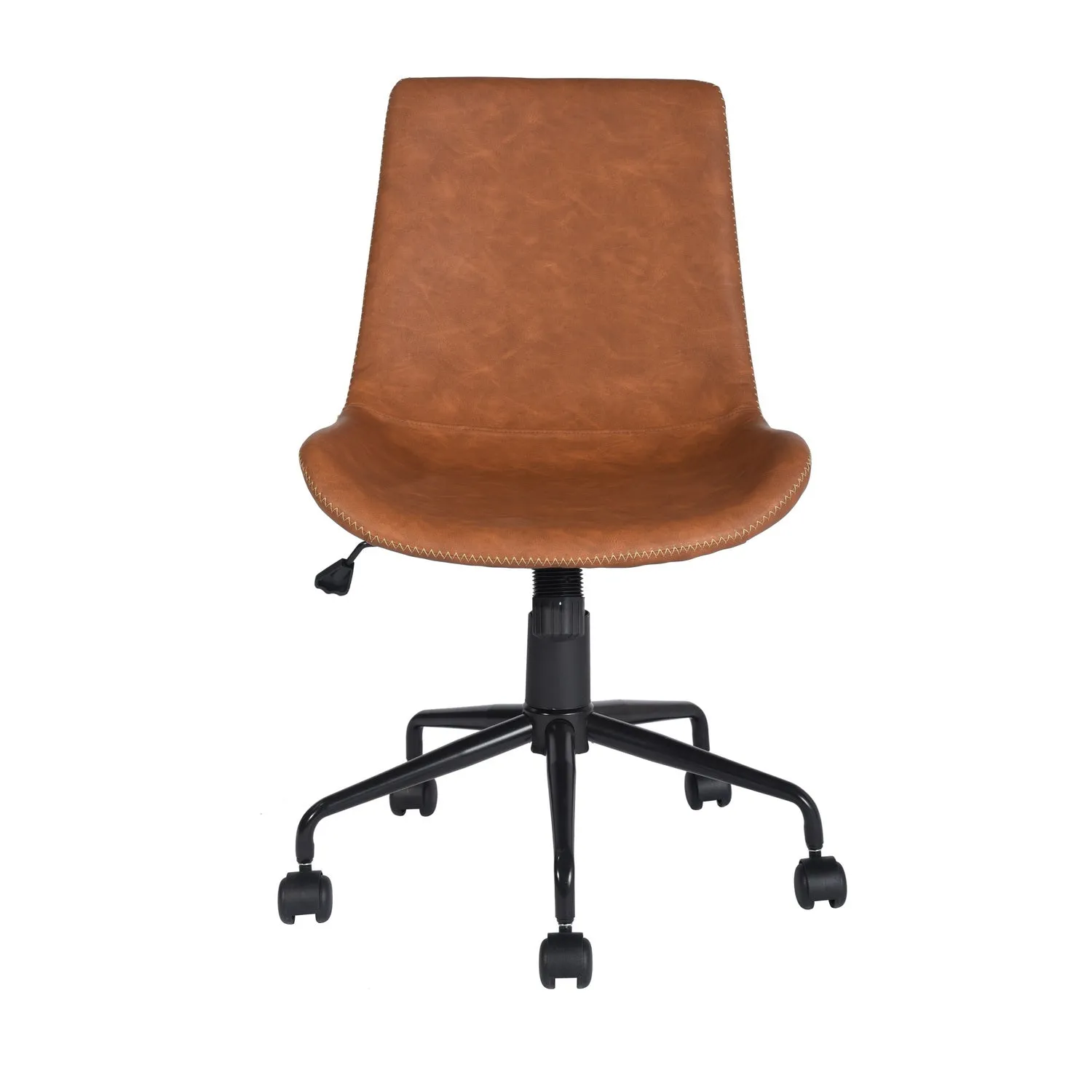 Adjustable Height 360 Degree Swivel Soft Faux Leather For Task Chair - HomyCasa