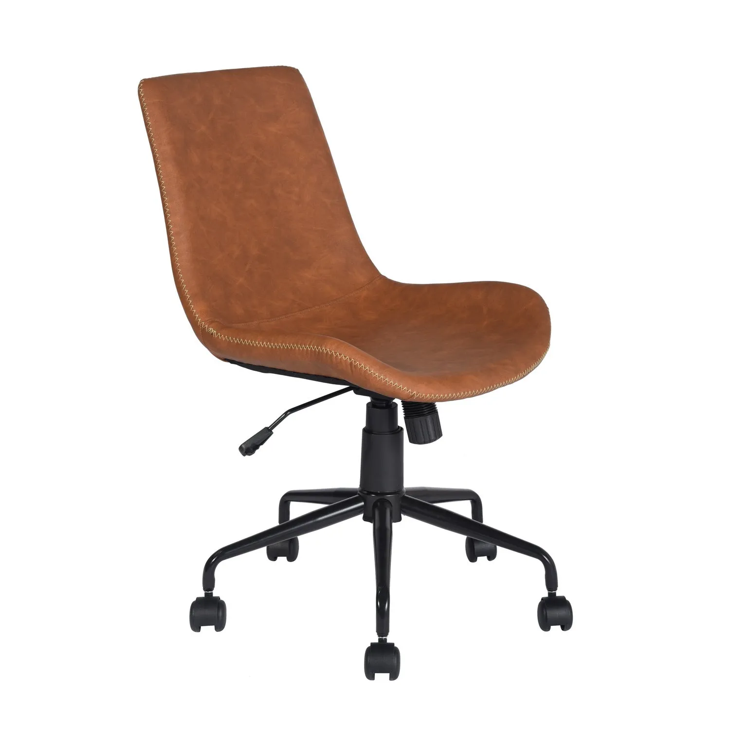 Adjustable Height 360 Degree Swivel Soft Faux Leather For Task Chair - HomyCasa