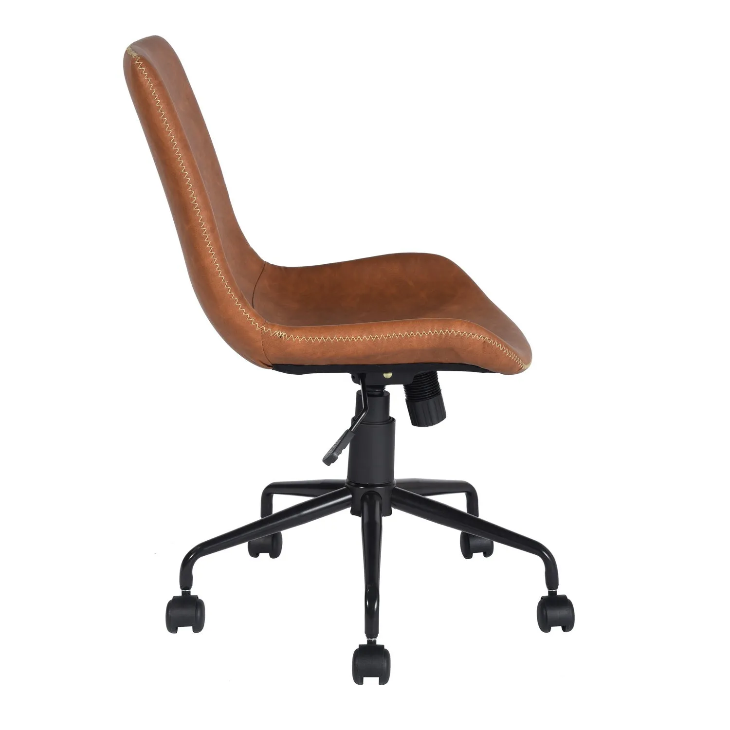 Adjustable Height 360 Degree Swivel Soft Faux Leather For Task Chair - HomyCasa