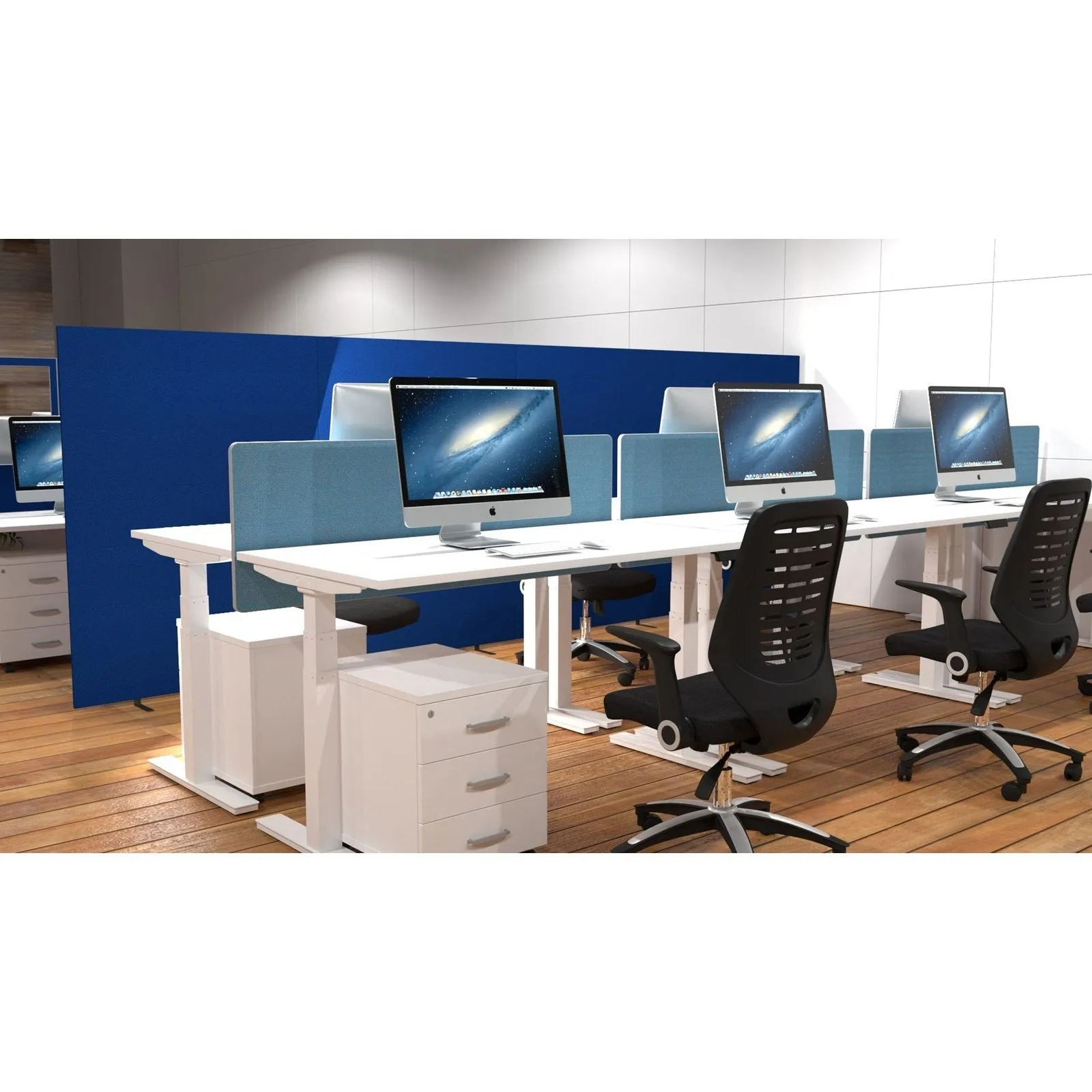 Air Height Adjustable Desk - 1200-1800mm Width, 800mm Depth, 660-1310mm Height, MFC Material, 5-Year Guarantee, Self-Assembly, Multiple Frame Colors