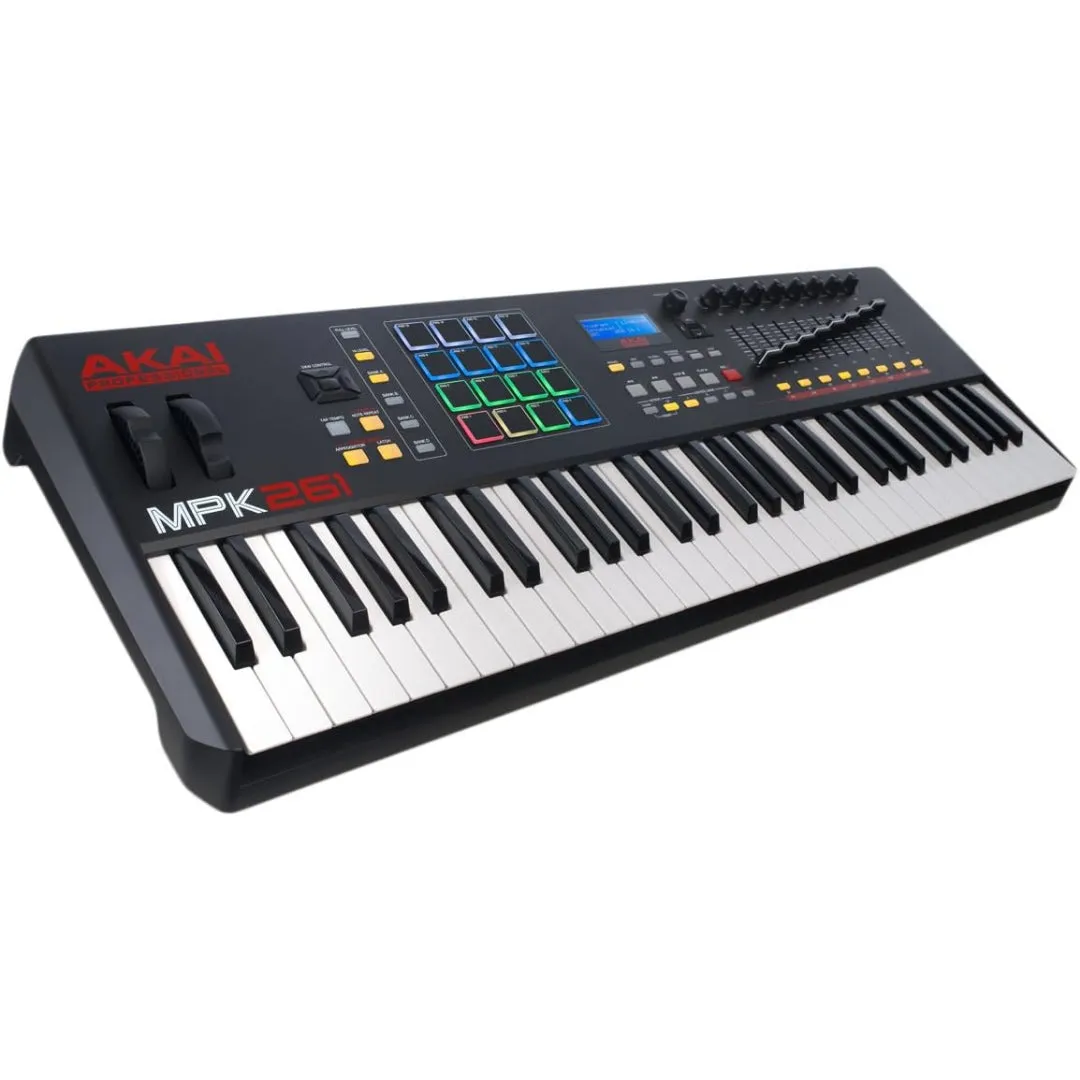 AKAI Professional MPK261 USB MIDI Keyboard Controller (61 Semi Weighted Keys, 16 Drum Pads) - Brand New