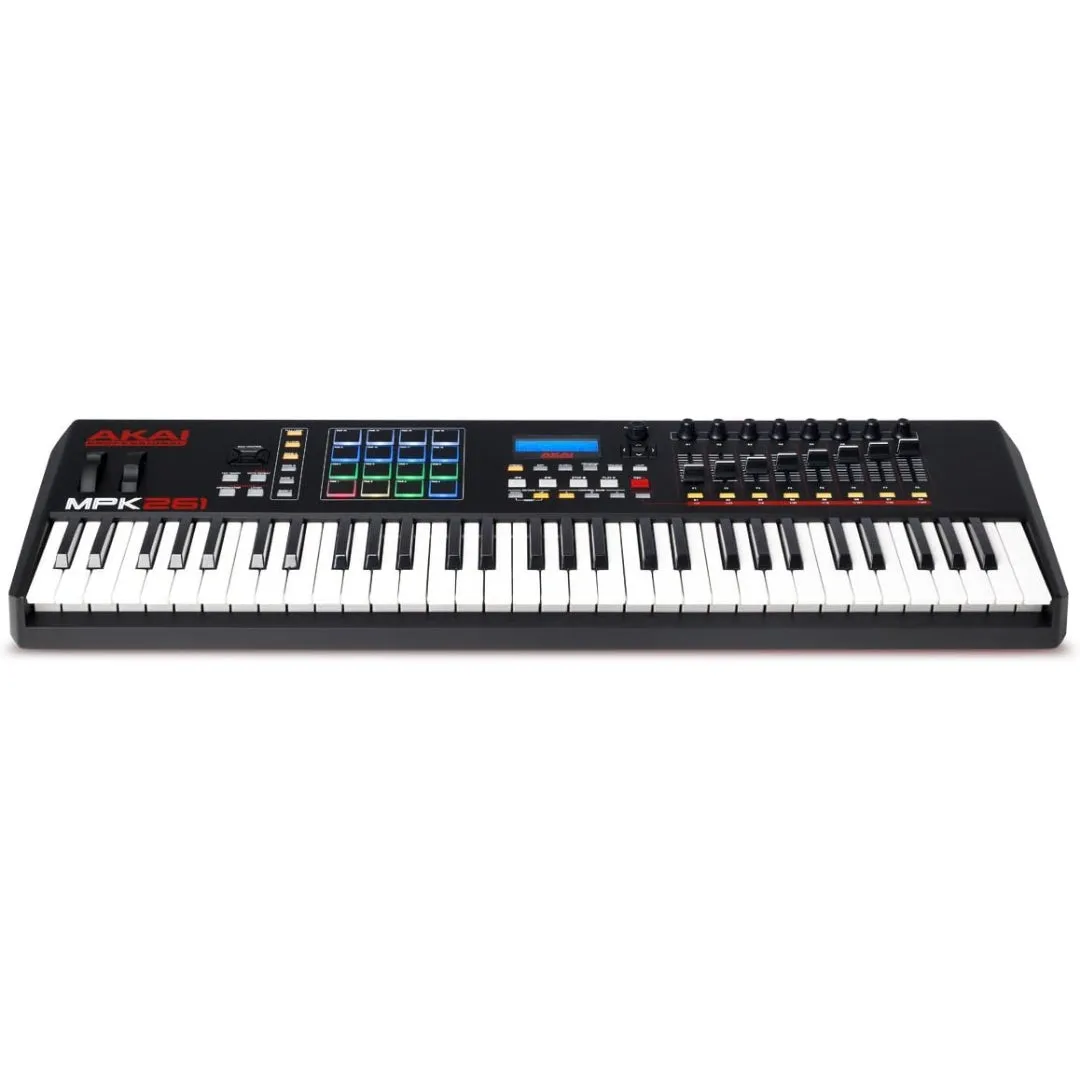 AKAI Professional MPK261 USB MIDI Keyboard Controller (61 Semi Weighted Keys, 16 Drum Pads) - Brand New