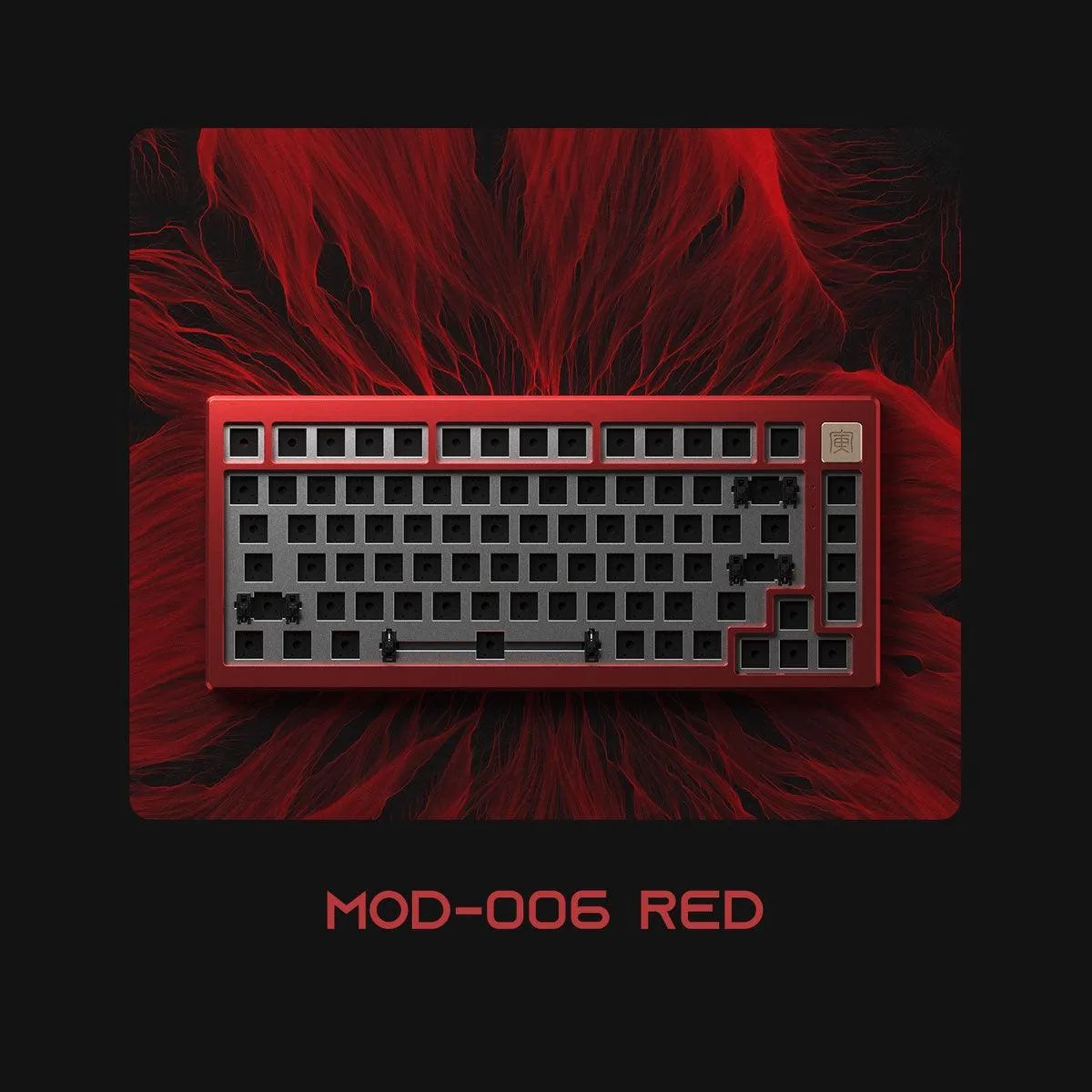 AKKO MOD006 RGB Hot-Swappable Mechanical Keyboard DIY Kit With Gasket Mount Structure (Red)