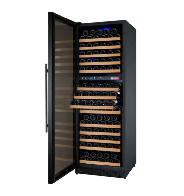 Allavino 24" Left Hinge 172 Bottle Dual Zone Black Wine Refrigerator