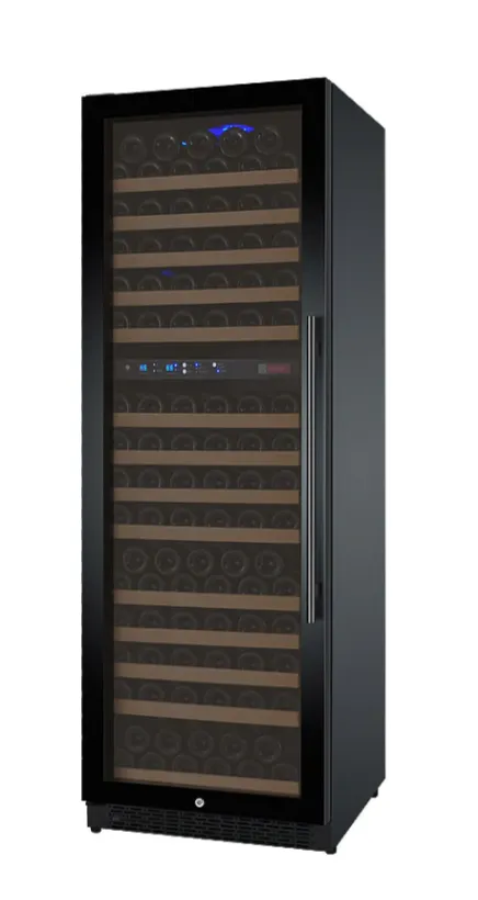 Allavino 24" Left Hinge 172 Bottle Dual Zone Black Wine Refrigerator