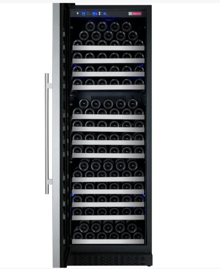 Allavino 24" Left Hinge 177 Bottle Dual Zone Stainless Wine Refrigerator