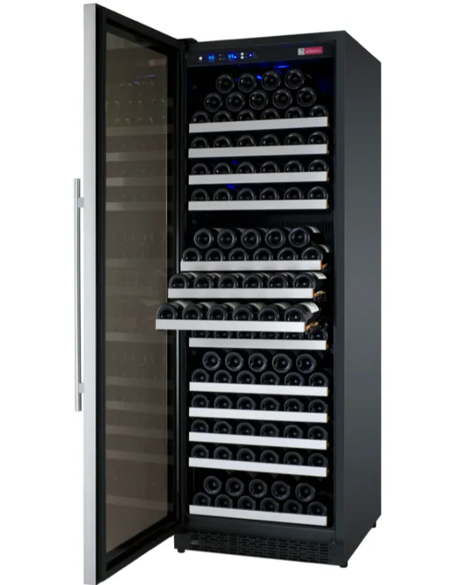 Allavino 24" Left Hinge 177 Bottle Dual Zone Stainless Wine Refrigerator