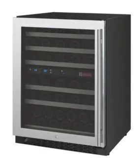 Allavino 24" Left Hinge 56 Bottle Dual Zone Stainless Wine Refrigerator