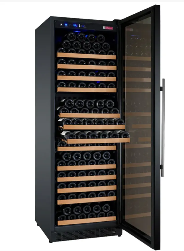 Allavino 24" Right Hinge 177 Bottle Dual Zone Black Wine Refrigerator