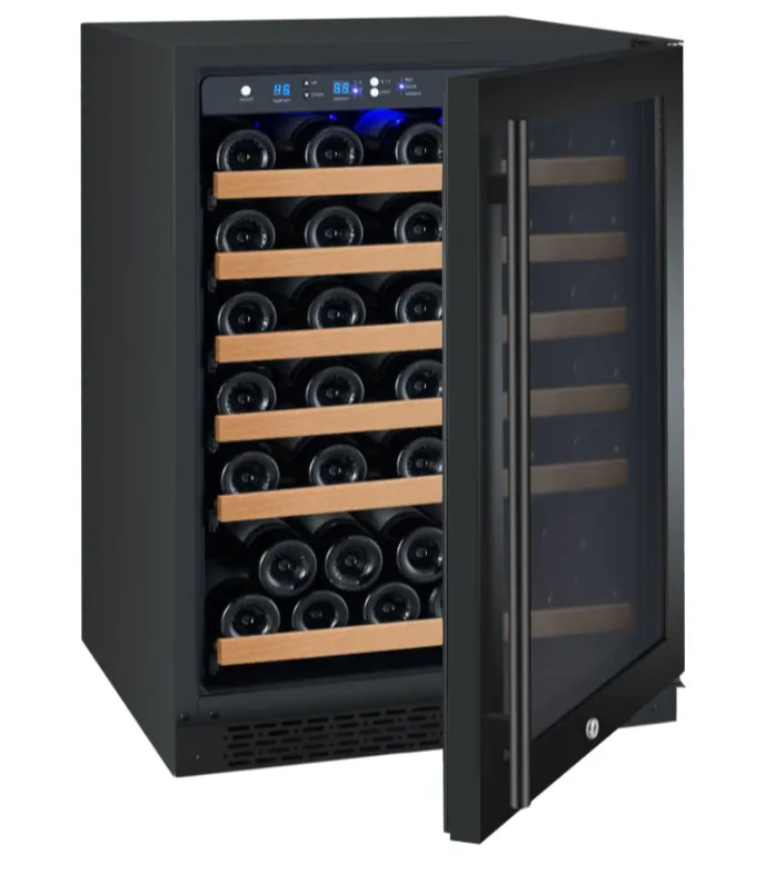 Allavino 24" Right Hinge 56 Bottle Single Zone Black Wine Refrigerator