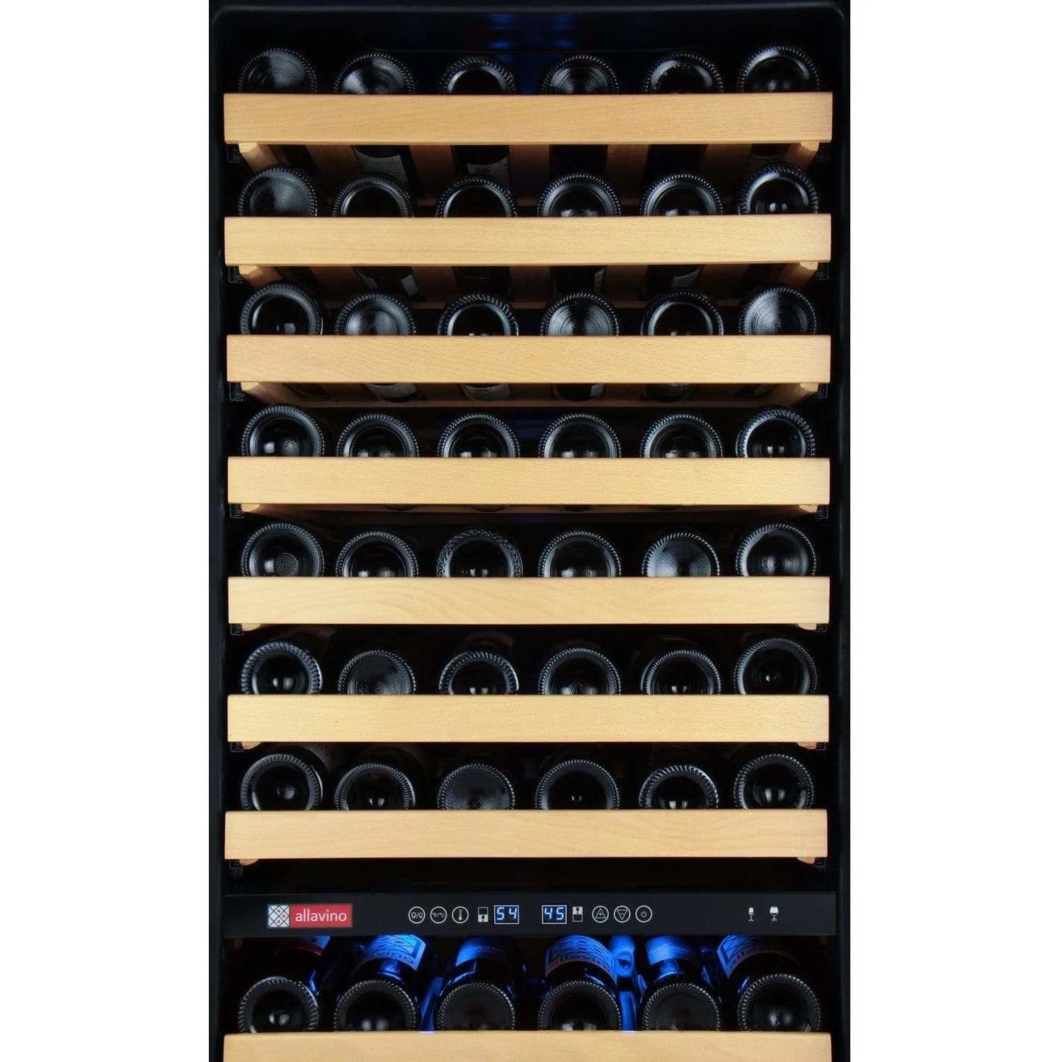 Allavino FlexCount Classic 172 Bottle Left Hinge Stainless Steel Door Wine Fridge YHWR172-2SWLN