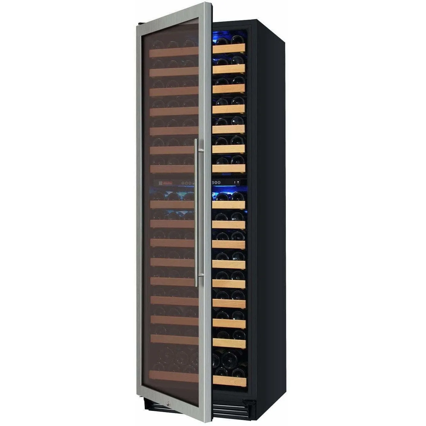 Allavino FlexCount Classic 172 Bottle Left Hinge Stainless Steel Door Wine Fridge YHWR172-2SWLN