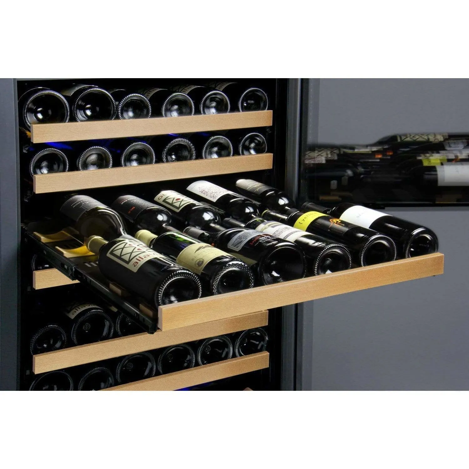 Allavino FlexCount II Tru-Vino 172 Bottle Dual Zone Black Left Hinge Wine Fridge VSWR172-2BL20