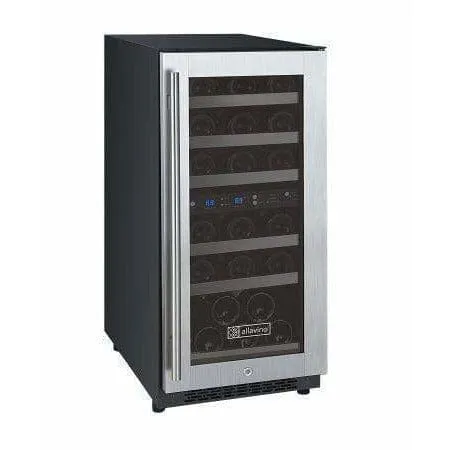 Allavino FlexCount II Tru-Vino 30 Bottle Dual Zone Stainless Steel Right Hinge Wine Fridge VSWR30-2SR20