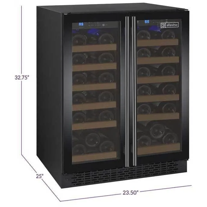 Allavino FlexCount II Tru-Vino 36 Bottle Dual Zone Black Wine Fridge VSWR36-2BF20