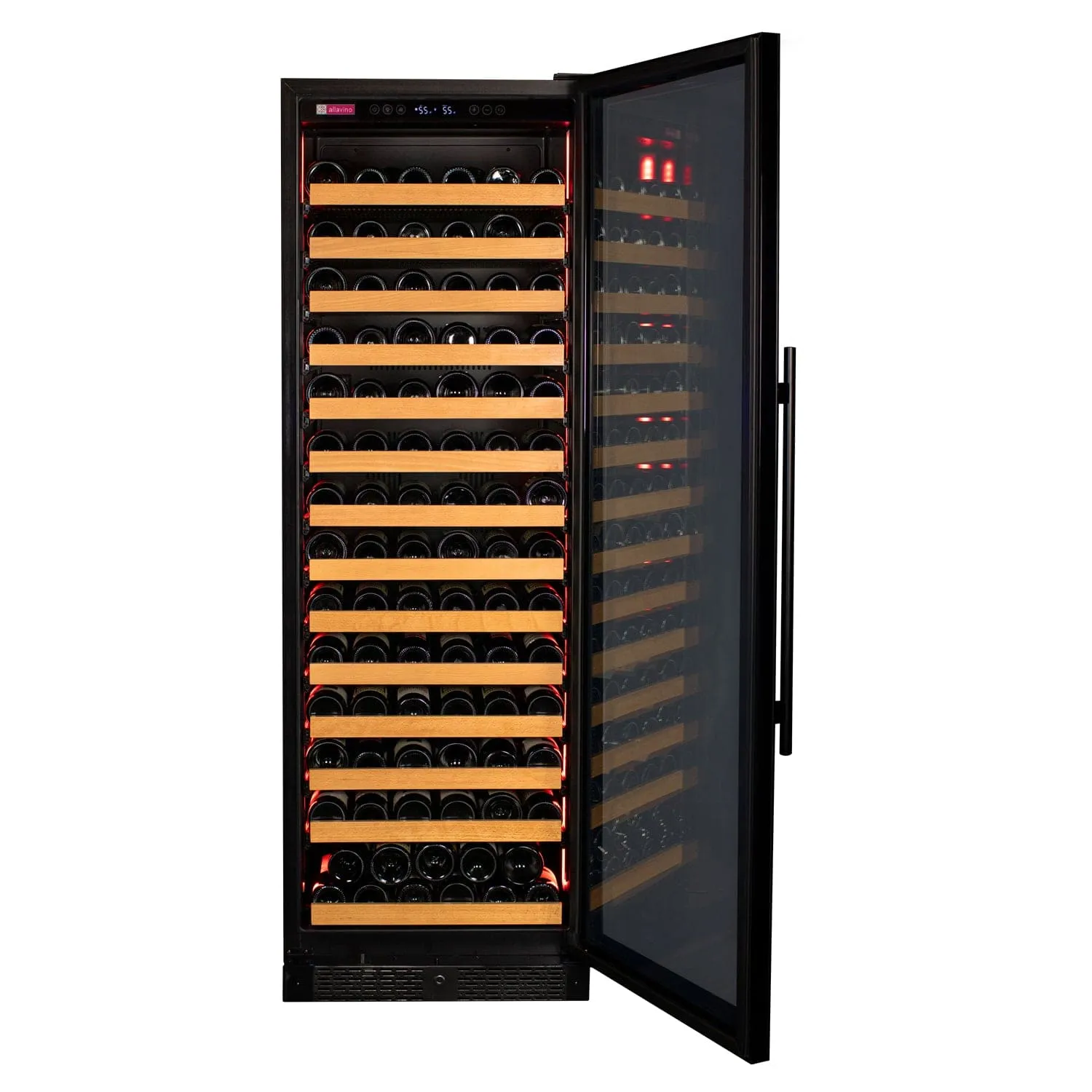 Allavino Reserva 163 Bottle Black Glass Single Zone Wine Cooler VSW16371S-1BGR