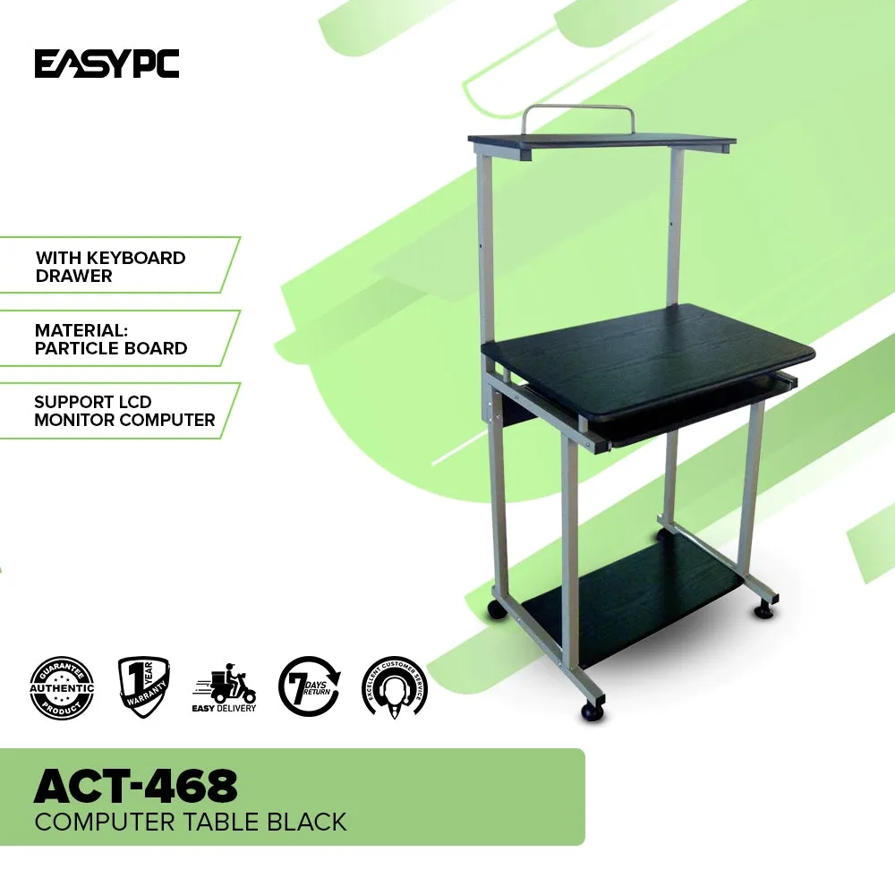 Alpha ACT-468 Computer Table Black