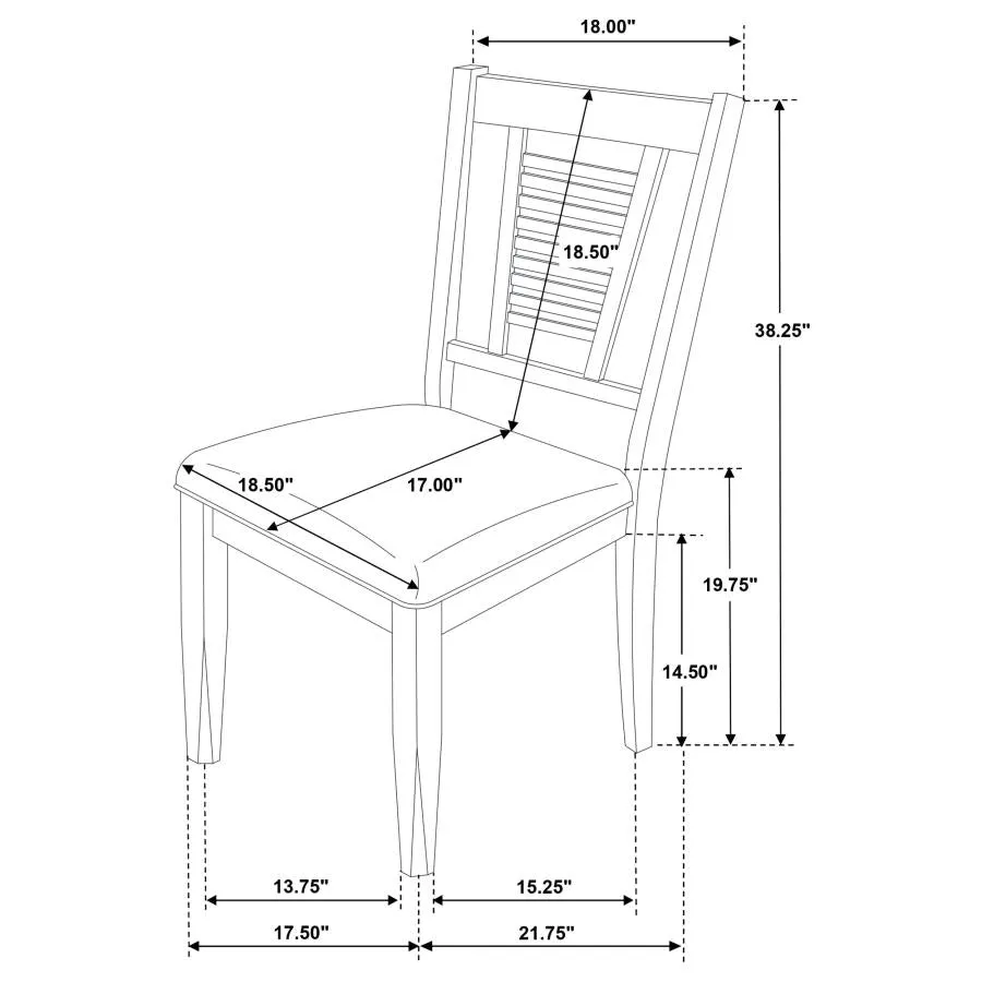 Appleton 5-piece Rectangular Dining Set Brown Brushed and White