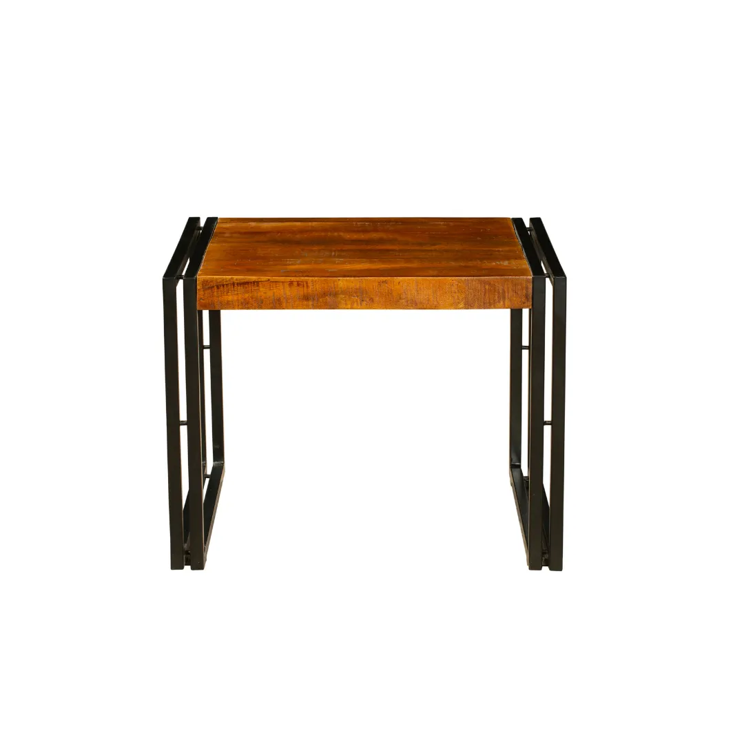 Astra Natural & Black Small Wooden Coffee Table - 60cm