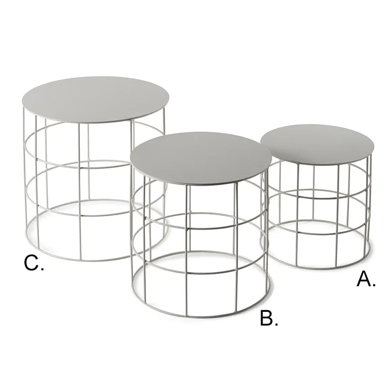 Atipico Set 3 Reton round small tables metal