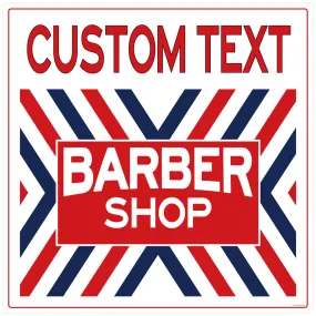 Barber Shop X Stripes Customizable Wall Decal