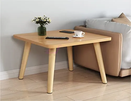 BAS Brwon Art Shoppee Fold-able Rectangle Shaped Side Table/Tea Coffee Breakfast and Laptop Table ( Engineered Wood,Natural )