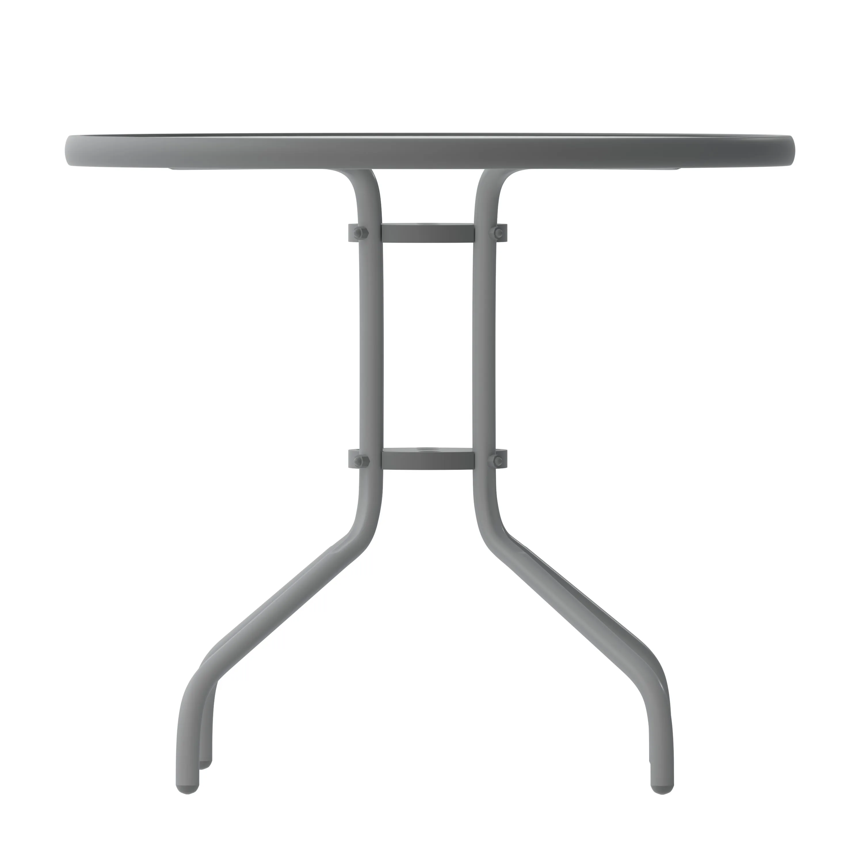 Bellamy 31.5'' Round Tempered Glass Metal Table