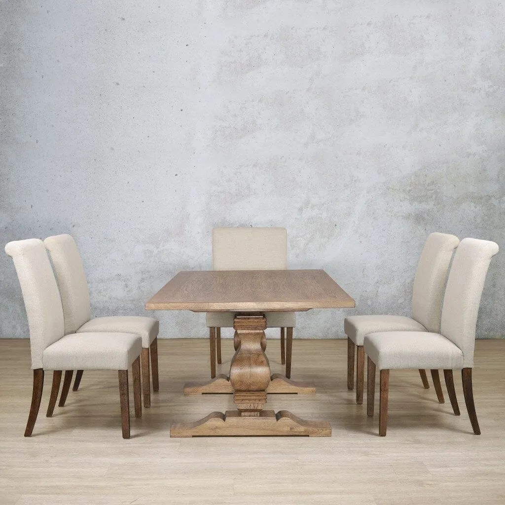 Belmont Wood Top & Baron 6 Seater Dining Set