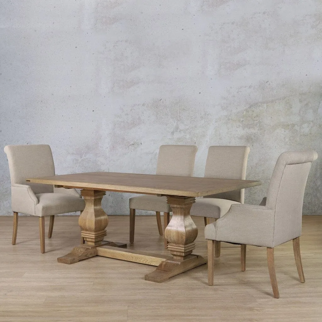 Belmont Wood Top & Baron 6 Seater Dining Set